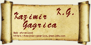 Kazimir Gagrica vizit kartica